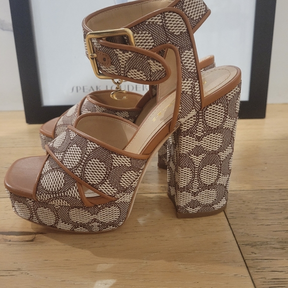 Coach Nelly Sandal. Size 6. Color Cocoa - Picture 2 of 4